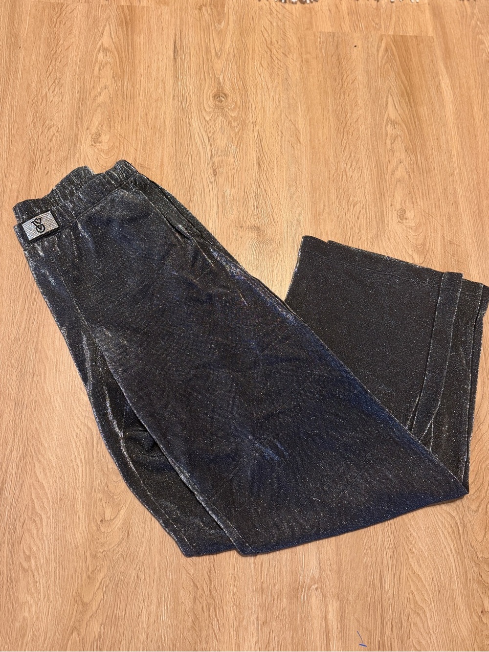 Victoria’s Secret Sparkle Lounge Pants - Black with Metallic Sheen Sheer Fabric